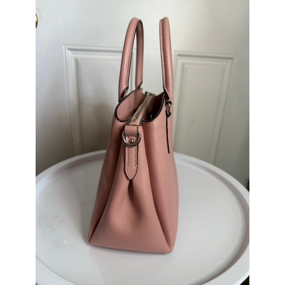 Women's Coach Pink Pebbled Leather Satchel Bag One Size - Picture 4 of 14